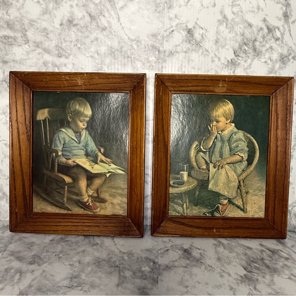 Vintage Art - James Ingwersen Art Prints - Gretchen and Gary- Oil Reproductions